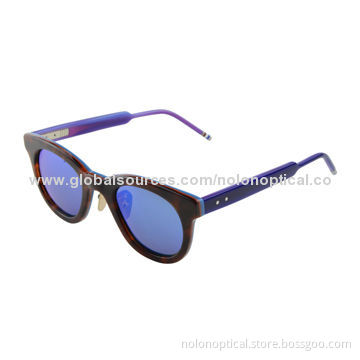 2014 Charming New Design Fashion Custom Sunglasses for Sale in Tortoise with Blue